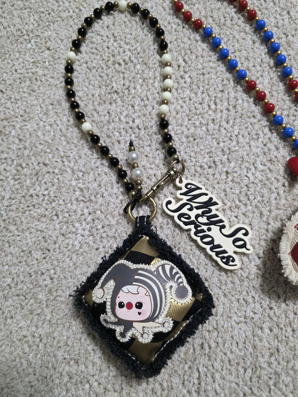 Bundle Why So Serious Beaded Keychain